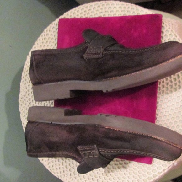 Vintage Chanel Suede Penny Loafers Size 6.5B Authentic - Picture 7 of 10